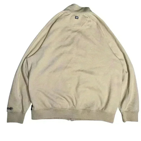 Y2K  Ecko Unltd Track Jackets Men’s XL Check Cut Sew Beige Skater Relaxed 2000s - Picture 8 of 11